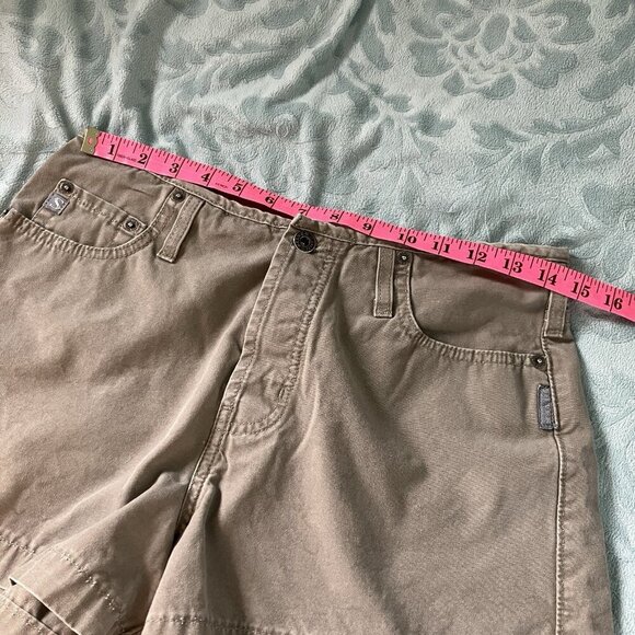 Vintage Silver Jeans Shorts Womens 31 Y2K Tan Low Rise Khaki Made in Canada - Picture 4 of 12
